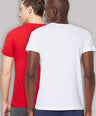 Sporto Men's Round Neck Cotton Rich, Solid Colour T-shirt Pack of 2
