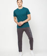 Sporto Men's Charcoal Printed Track Pant