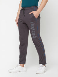 Sporto Men's Charcoal Printed Track Pant