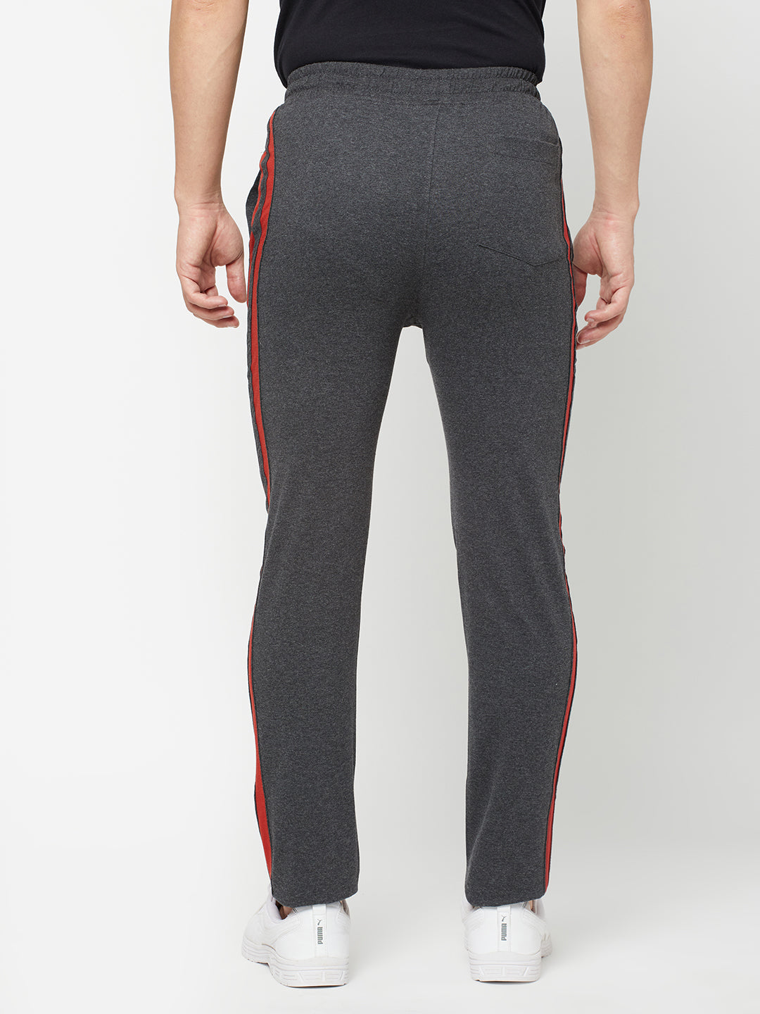 Men's Cotton Rich Solid T-Shirt/ Track Pant Sets-2PC