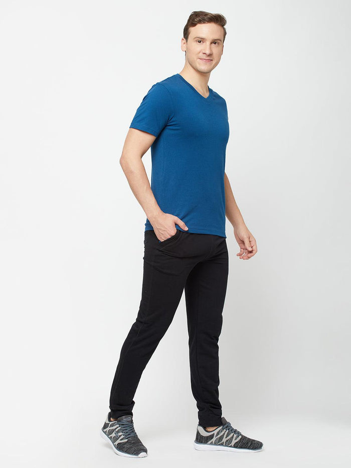 Sporto Men's Terry Knit Black Track pant