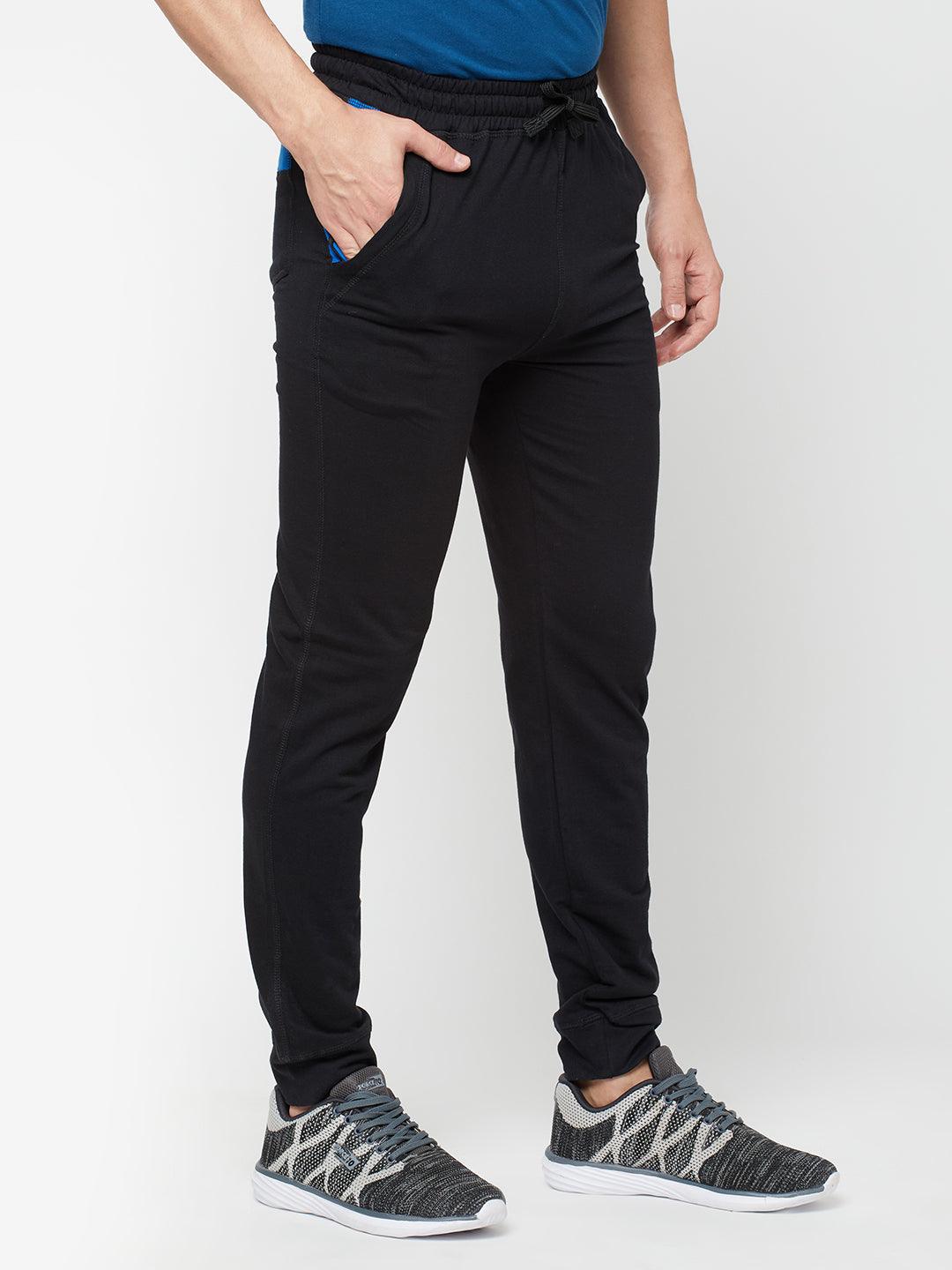 Sporto Men's Terry Knit Black Track pant - Main Image