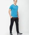 Sporto Men's Plaited Jersey Knit Black & Grey Track Pant