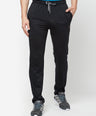 Sporto Men's Plaited Jersey Knit Black & Grey Track Pant