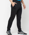 Sporto Men's Plaited Jersey Knit Black & Grey Track Pant