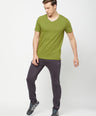 Sporto Men's Plaited Jersey Knit Charcoal Track pant