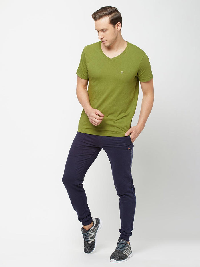 Sporto Men's Navy Joggers of Fleece Terry Fabric