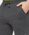Sporto Men's Solid Lounge Shorts - Anthra Melange