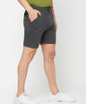 Sporto Men's Solid Lounge Shorts - Anthra Melange