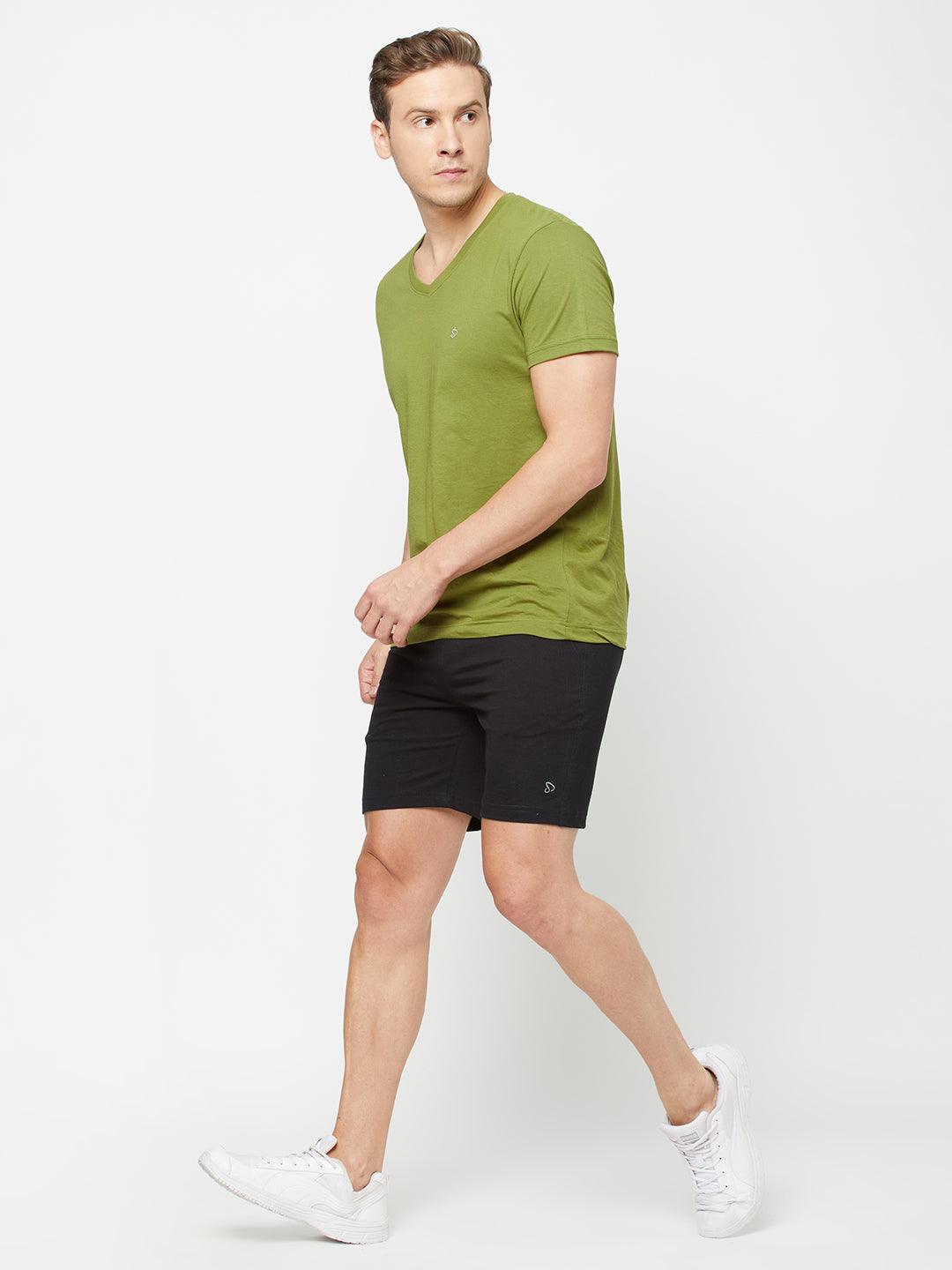 Sporto Men's Casual Lounge Shorts Black - Main Image