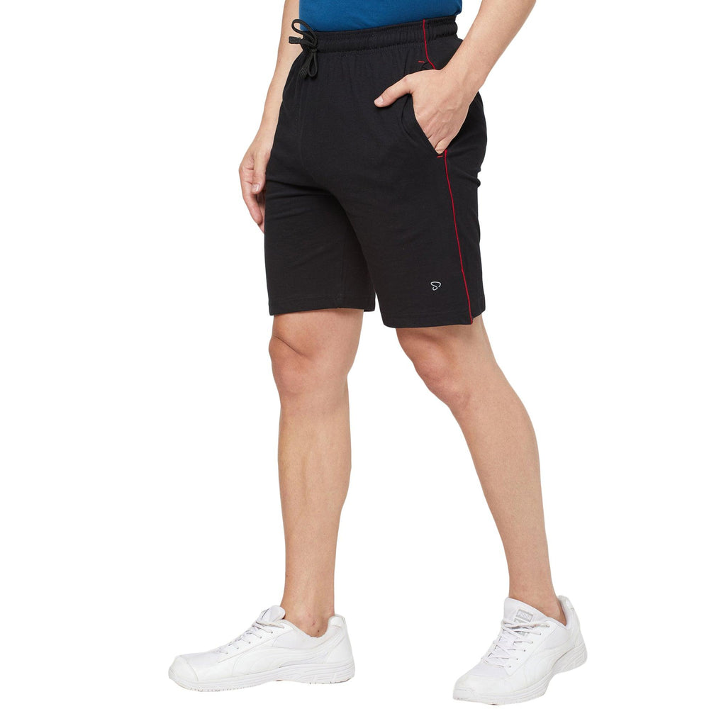 Sporto Men's Solid Casual Lounge Shorts - Black - Sporto by Macho