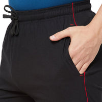 Sporto Men's Solid Casual Lounge Shorts - Black