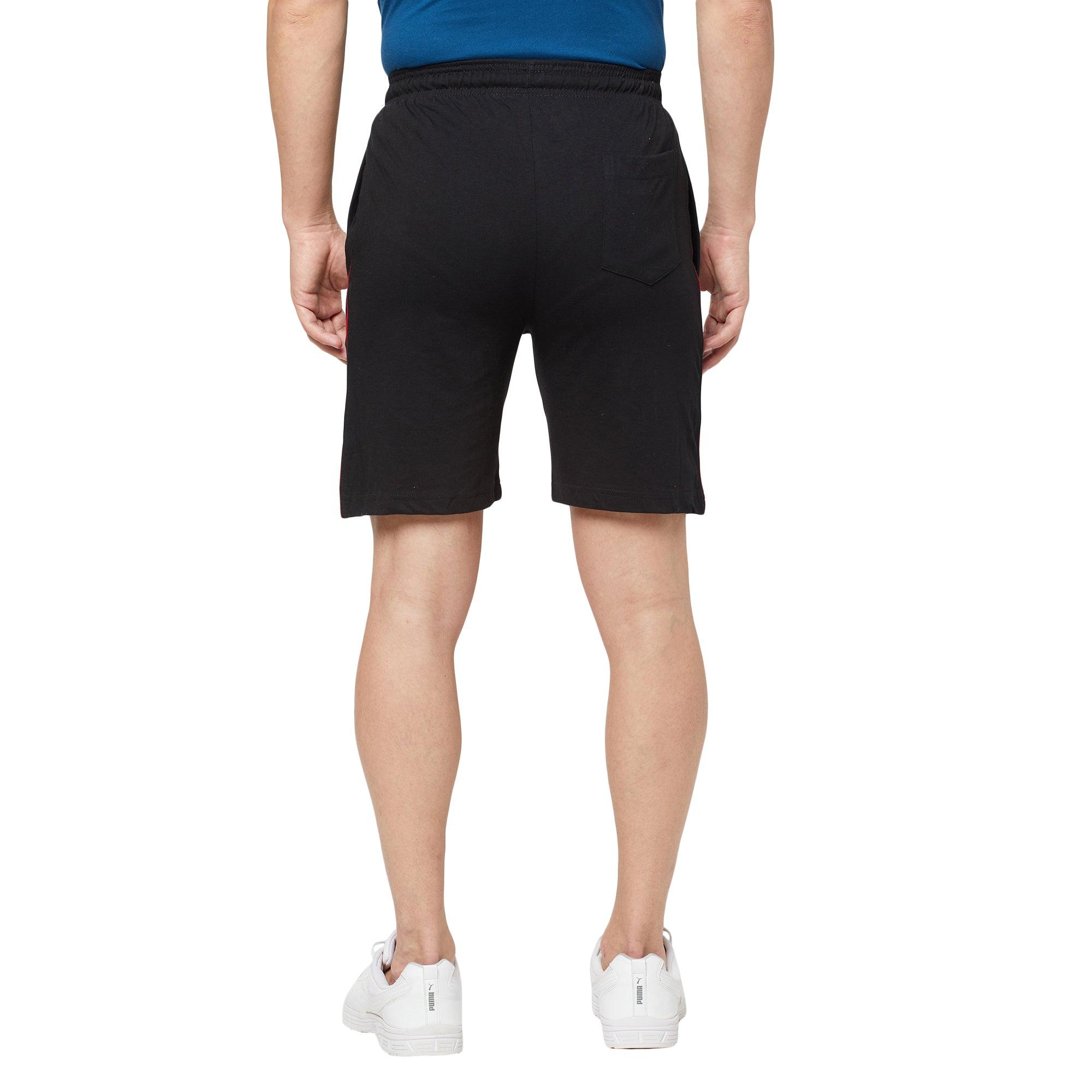 Sporto Men's Solid Casual Lounge Shorts - Black