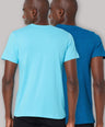 Sporto Men's Round Neck Cotton Rich, Solid Colour T-shirt Pack of 2