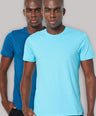 Sporto Men's Round Neck Cotton Rich, Solid Colour T-shirt Pack of 2