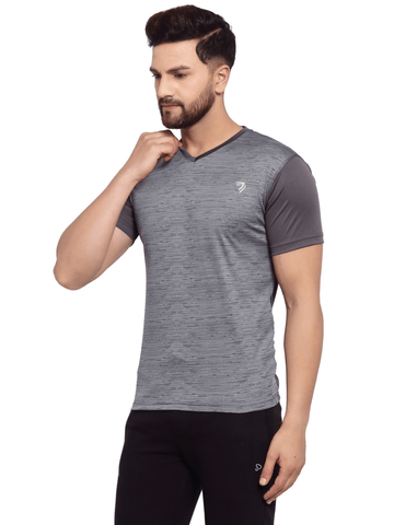 Sporto Men's Athletic Jersey Quick Dry T-Shirt - Grey - Sporto by Macho