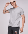 Sporto Men's Solid Fluid Cotton Tee - Grey Melange