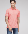 Sporto Men's Solid Polo T-Shirt - Shell Pink