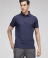 Sporto Men's Solid Polo T-Shirt - Peacoat