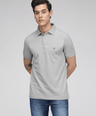 Sporto Men's Solid Polo T-Shirt - Grey