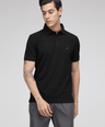 Sporto Men's Solid Polo T-Shirt - Black