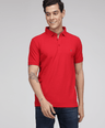 Sporto Men's Solid Polo T-Shirt - Red