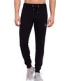 Sporto Men's Black Joggers of Fleece Terry Fabric