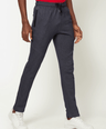 Sporto Men's Double Knit Black Denim Track Pants