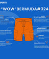 Sporto Men's Cotton Bermuda Shorts with 6 Pocket - Insignia Blue
