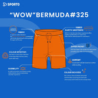 Sporto Men's Cotton Bermuda Shorts - Moon Stuck