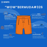 Sporto Men's Cotton Bermuda Shorts - Brown